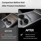 Tesla Model 3 / Y Center Console Wrap Cover  (Gen. 1 & 2 & 3) - Carbon Fiber Interior Mods