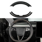 Upper / Lower Parts Steering Wheel Accessories for Tesla Model 3 / Y  -  Carbon Fiber Interior Mods