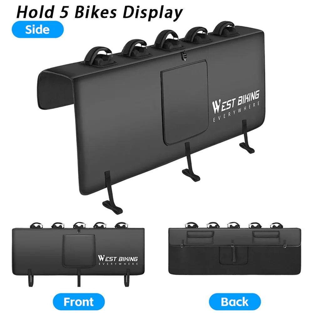 Bike Tailgate Shield Pad with Tool Pockets for Cybertruck