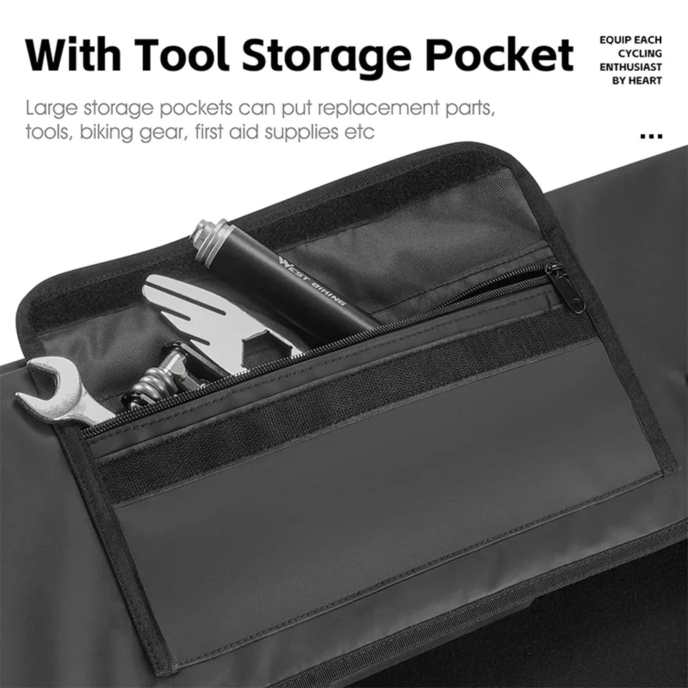 Bike Tailgate Shield Pad with Tool Pockets for Cybertruck