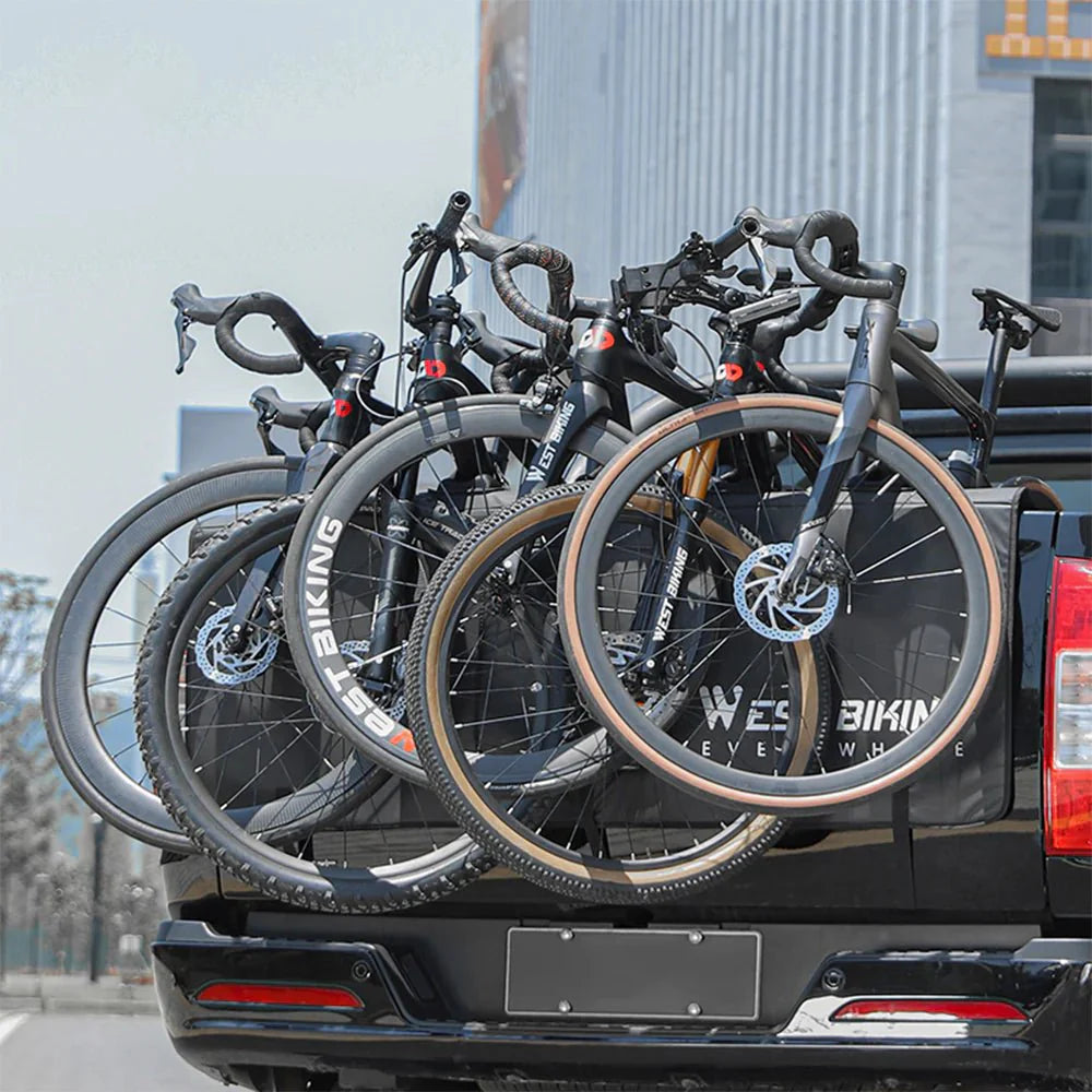 Bike Tailgate Shield Pad with Tool Pockets for Cybertruck