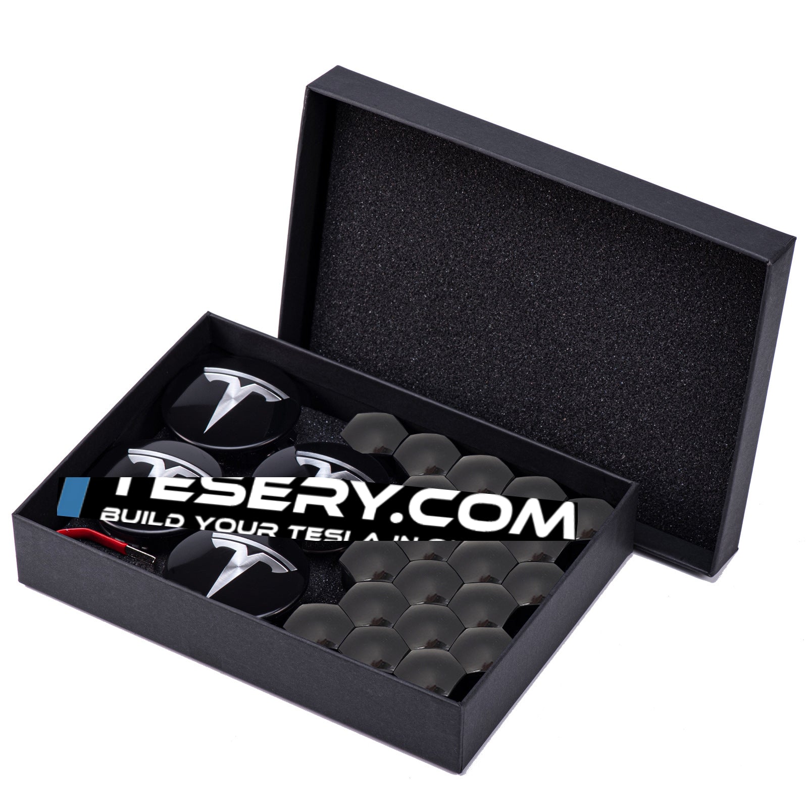 Center Wheel Center Cap Kit With Puller for Tesla Model 3/Y/S/X