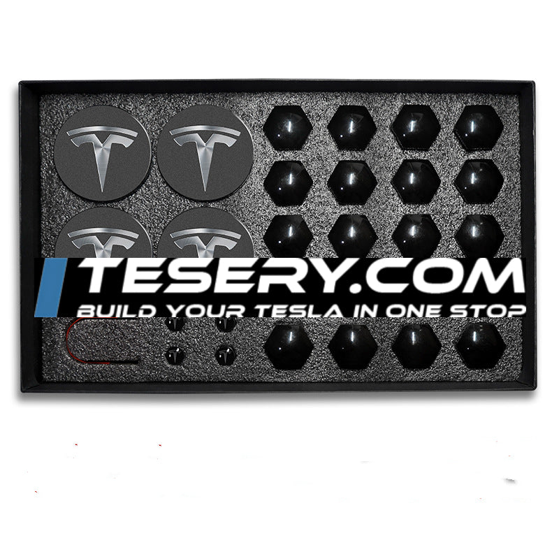 Center Wheel Center Cap Kit With Puller for Tesla Model 3/Y/S/X