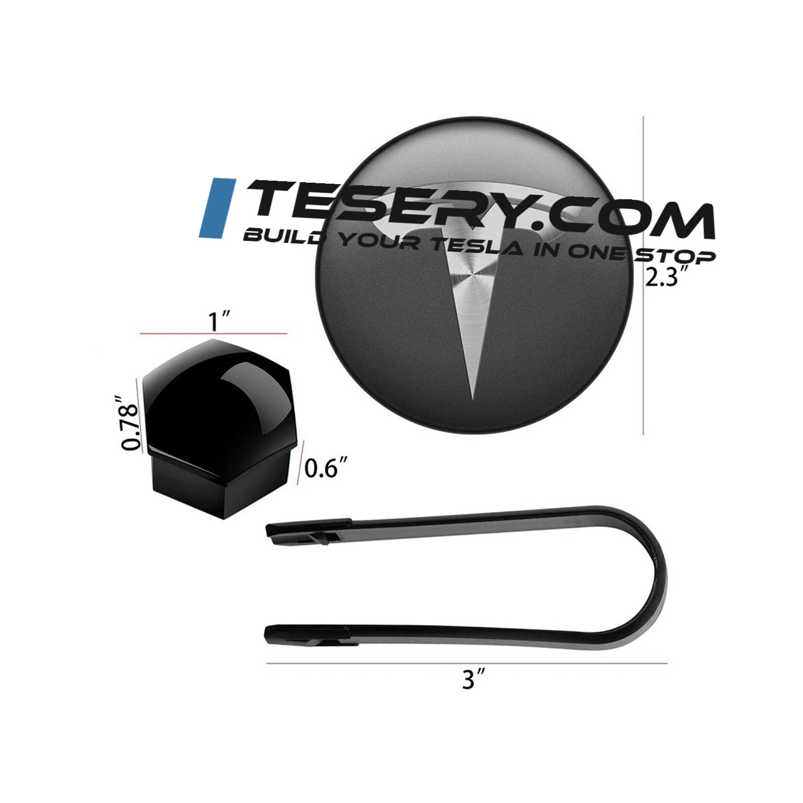 Center Wheel Center Cap Kit With Puller for Tesla Model 3/Y/S/X