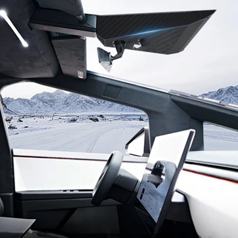 Dry Carbon Fiber Warning Light Cover for Cybertruck