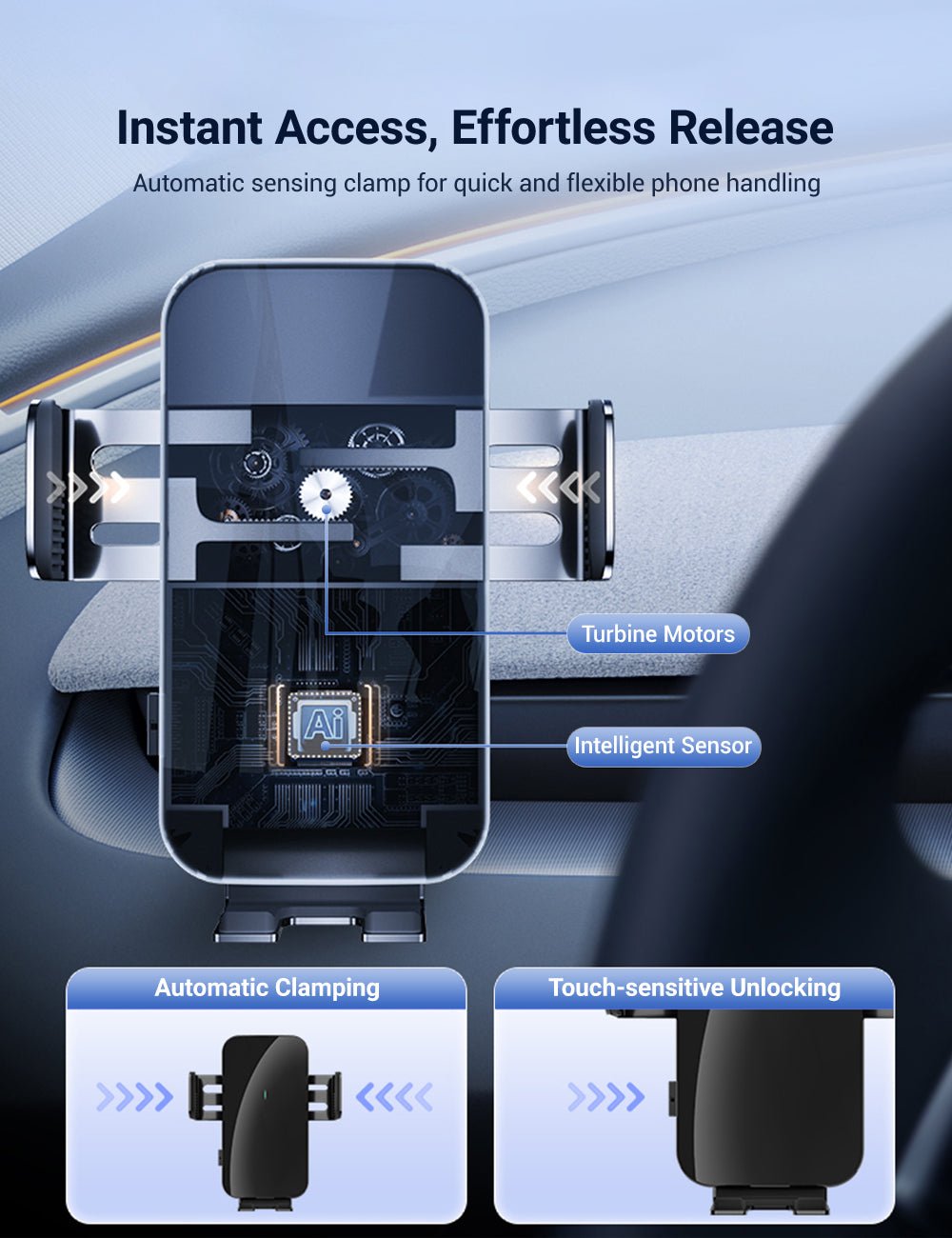 Flexible Phone Holder for Model 3 Highland & Model Y Juniper