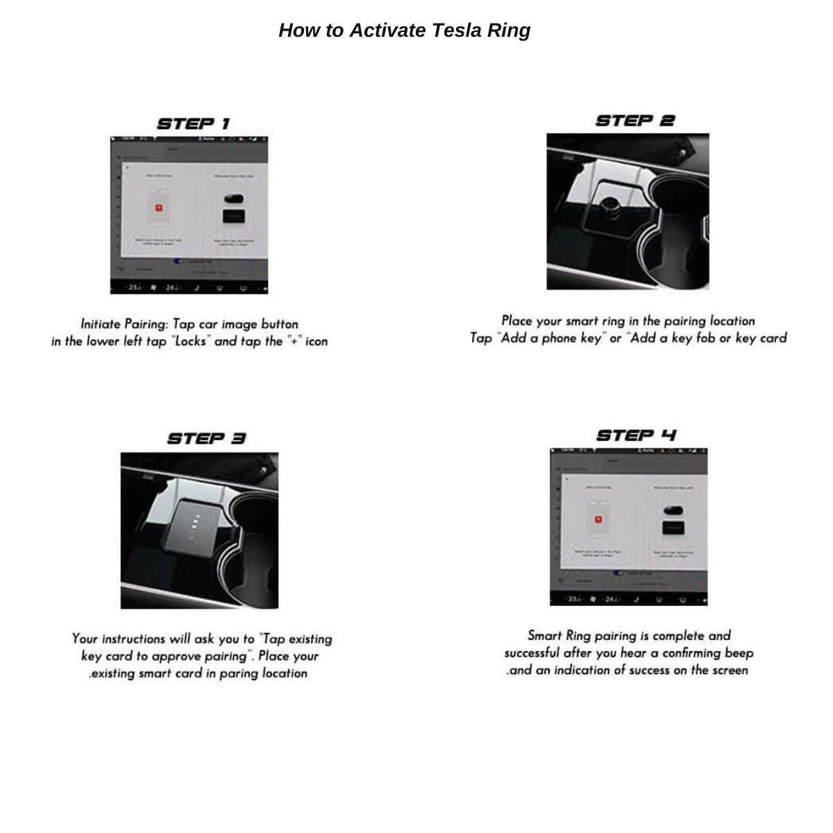 TESERY Smart Ring Key for Tesla Model 3 / Y / S / X / Cybertruck