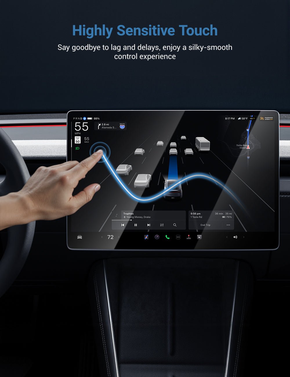 Screen Protector for Tesla Model 3 Highland / Model Y Juniper