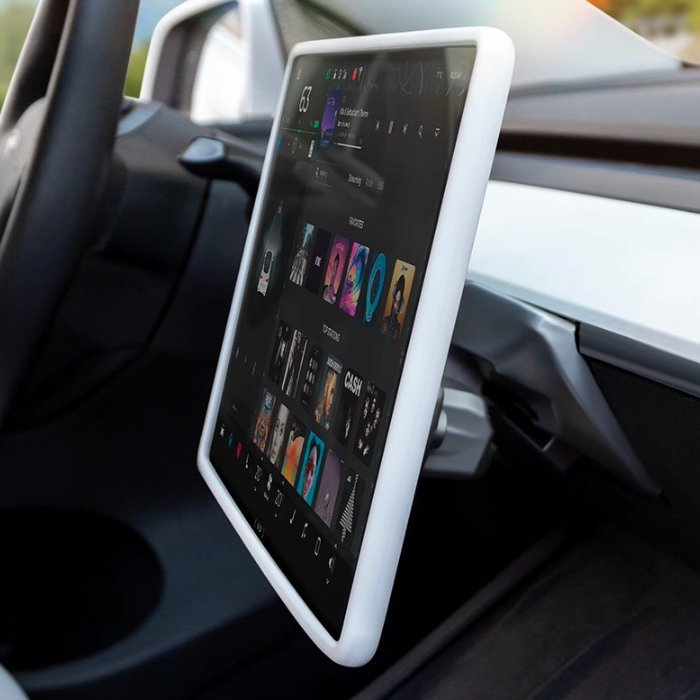 Silicone Central Screen Protector Frame for Tesla Model 3 / Y