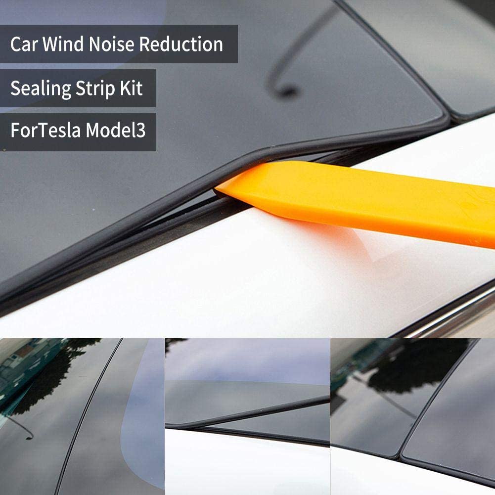 Sunroof Rubber Seal Wind Noise Reduction Kit for Tesla Model Y 2020-ON