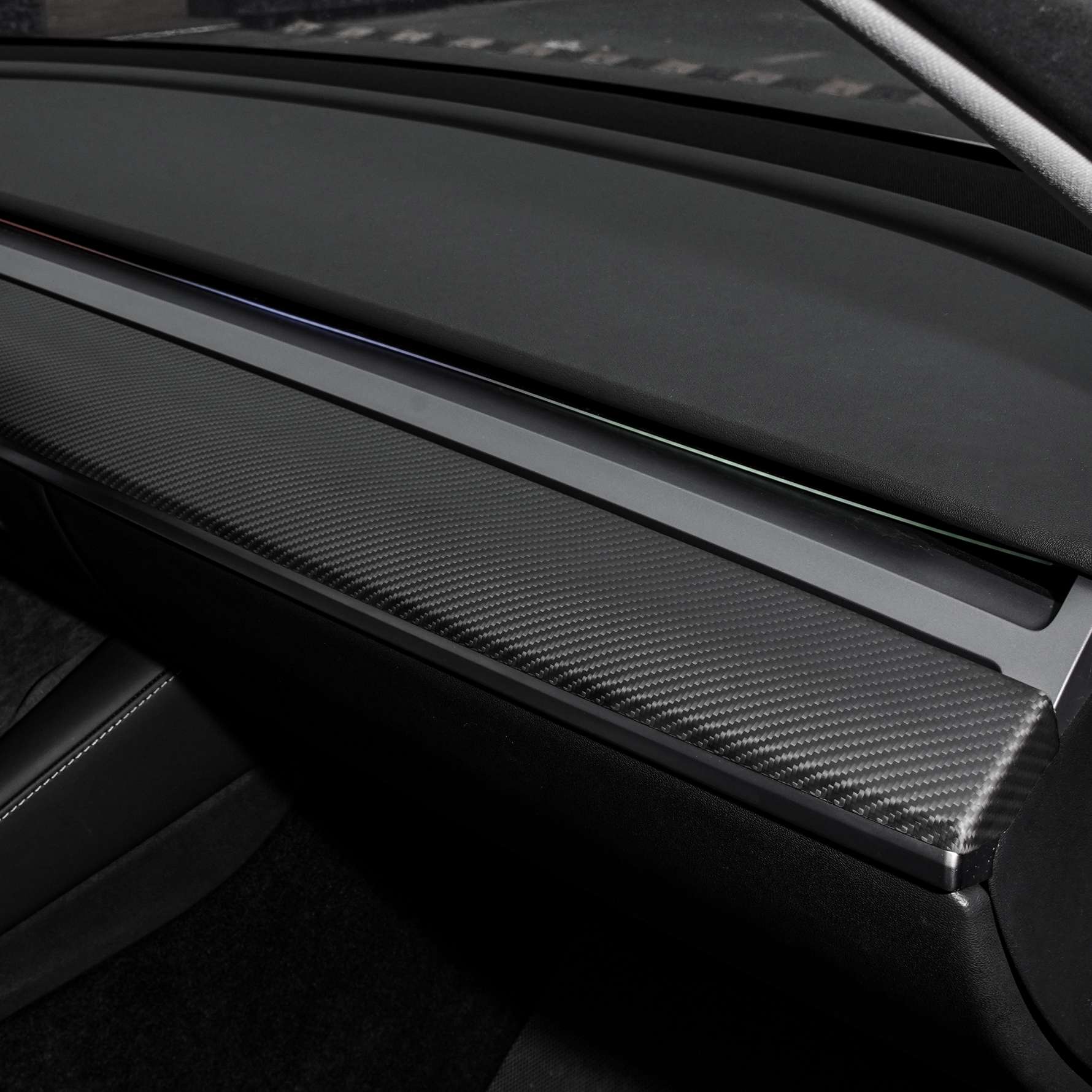 TESERY Tesla Model 3 / Y Dashboard Cover - Carbon Fiber Interior Mods