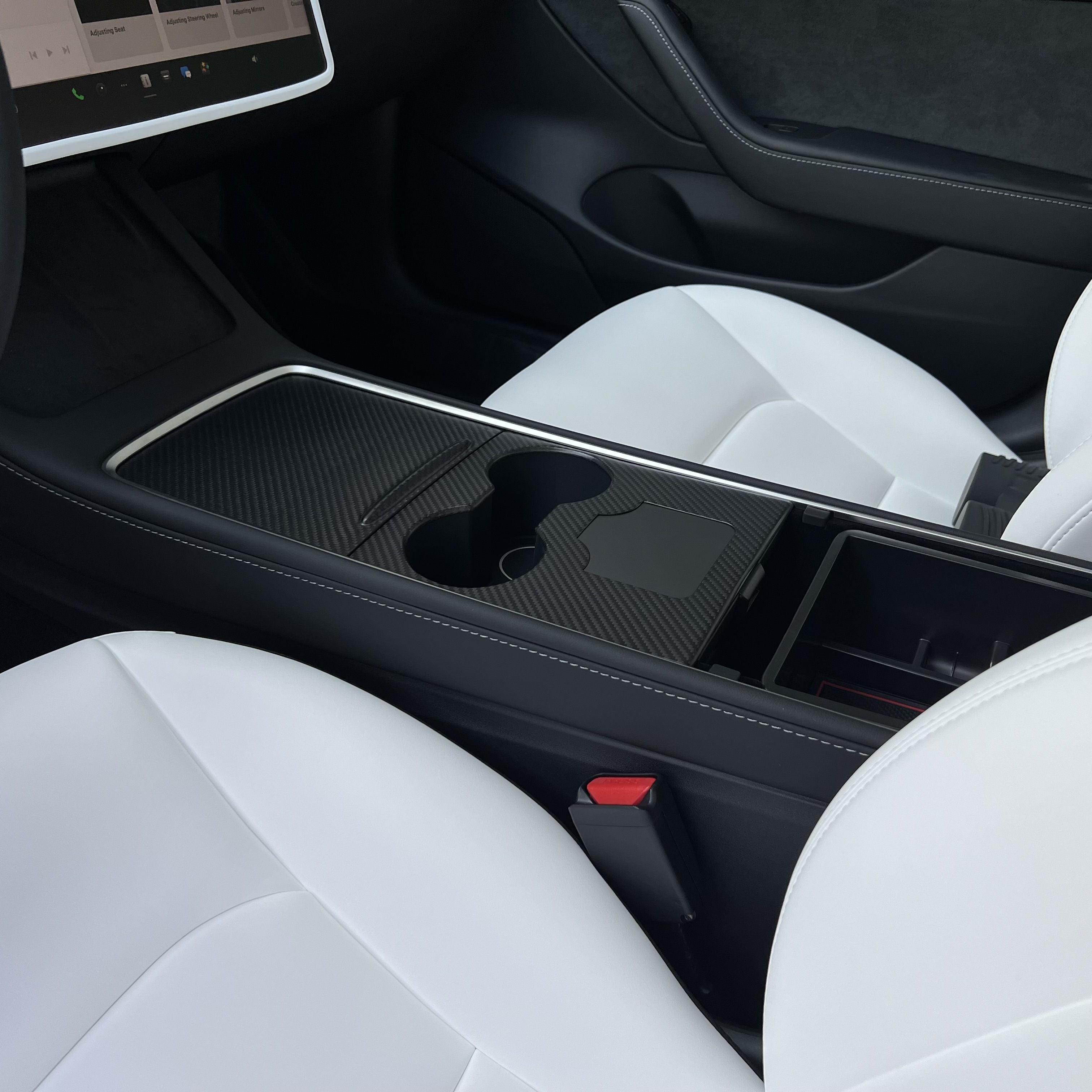Tesla Model 3 / Y Center Console Wrap Cover  (Gen. 1 & 2 & 3) - Carbon Fiber Interior Mods