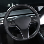 Upper / Lower Parts Steering Wheel Accessories for Tesla Model 3 / Y  -  Carbon Fiber Interior Mods