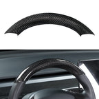 Upper / Lower Parts Steering Wheel Accessories for Tesla Model 3 / Y  -  Carbon Fiber Interior Mods