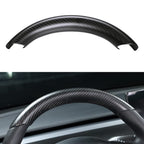 Upper / Lower Parts Steering Wheel Accessories for Tesla Model 3 / Y  -  Carbon Fiber Interior Mods